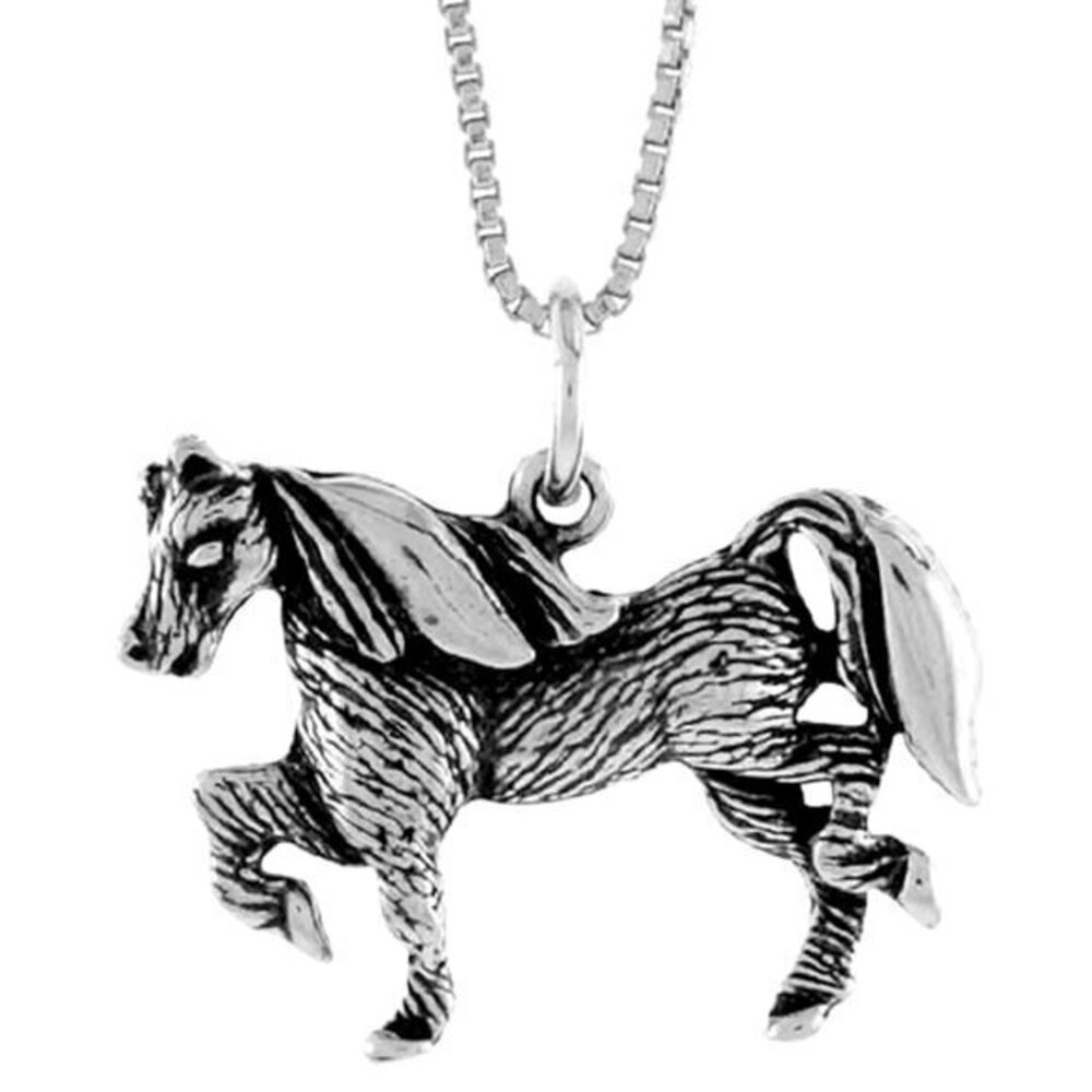 New Sterling Silver Horse Pendant, 3/4 inch Tall